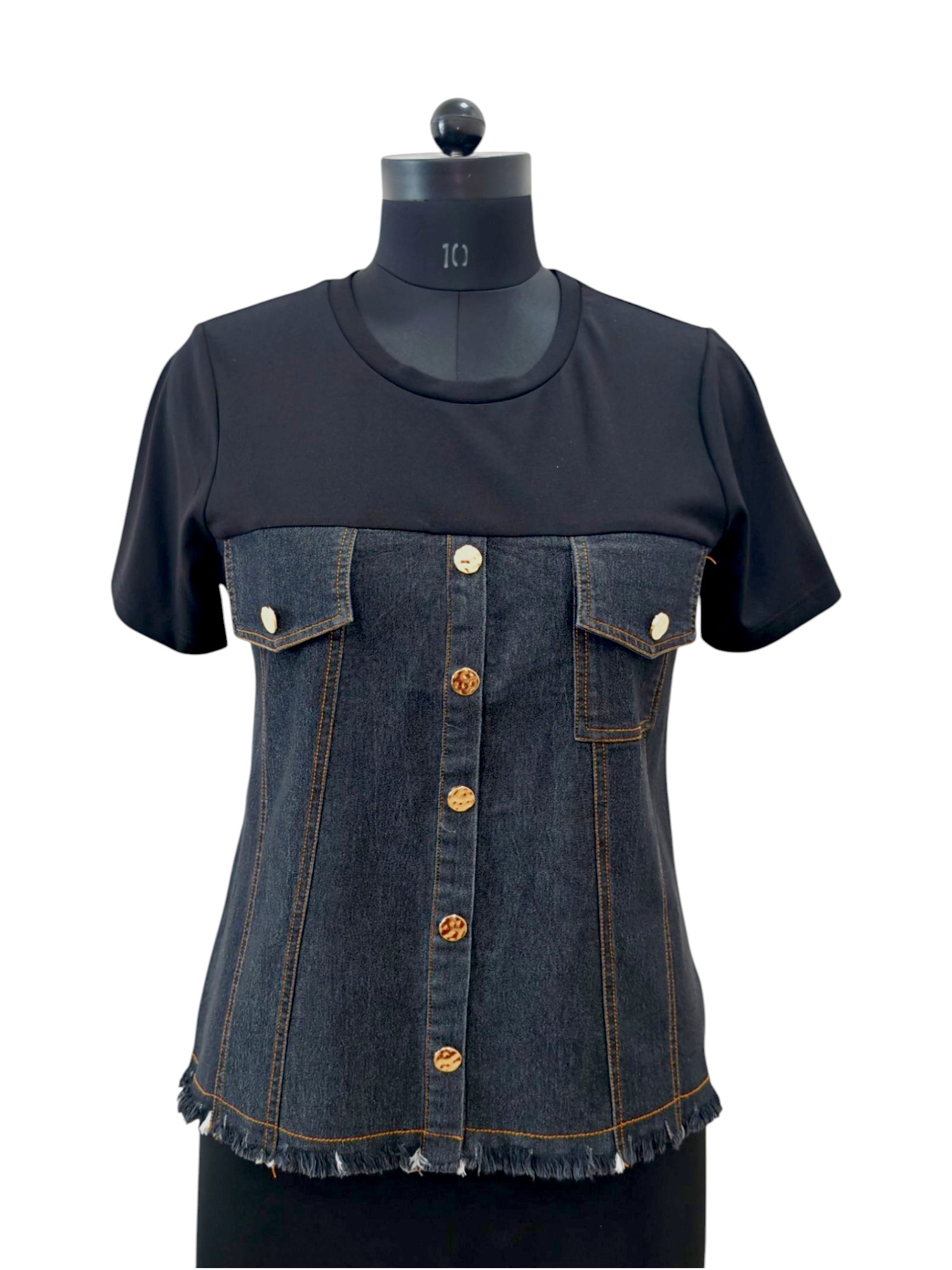 denim t shirt black