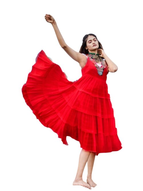 Azhagiya Laila - Merah - Pakaian Putar Cherry Blossom