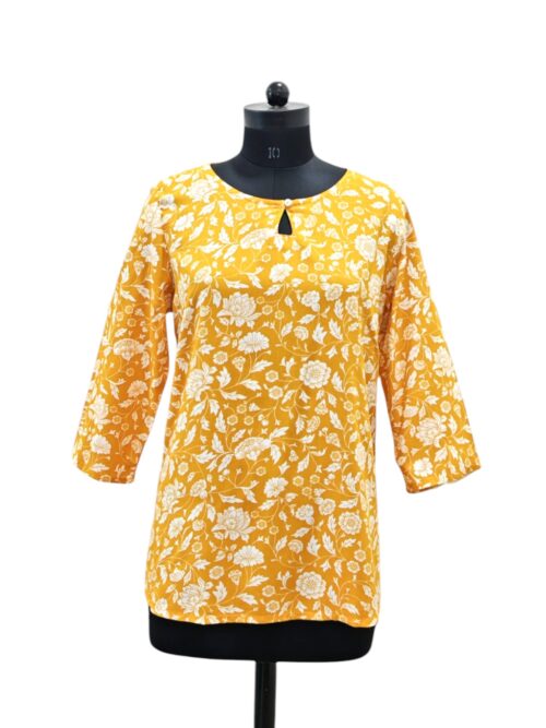 Rayon short top yellow