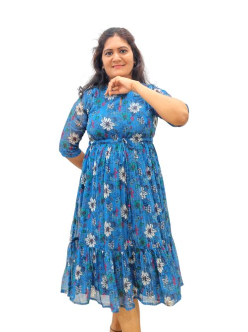 Neela Vaanam - Blue - Fit & Flare Dress