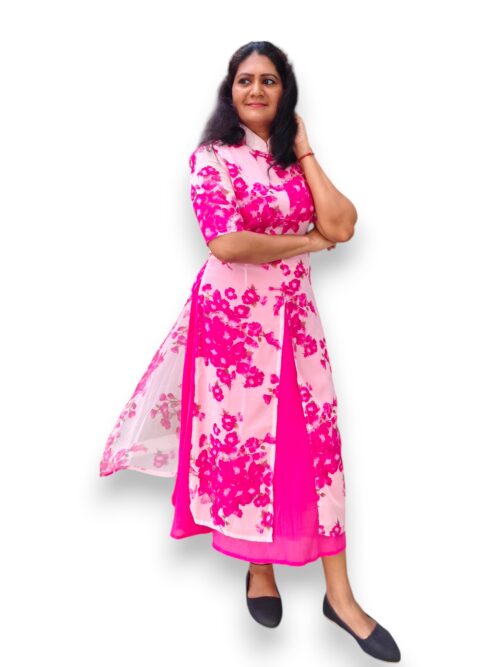 Roja Malar - Pink - Maxi Length Floral print dress