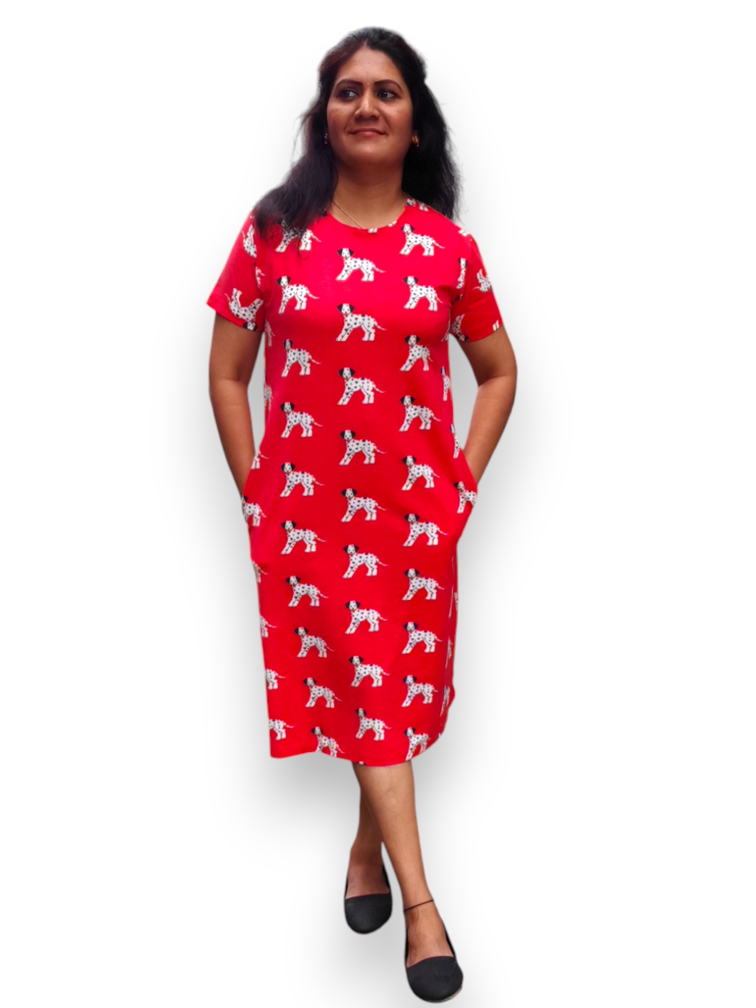 red lounge wear tunics