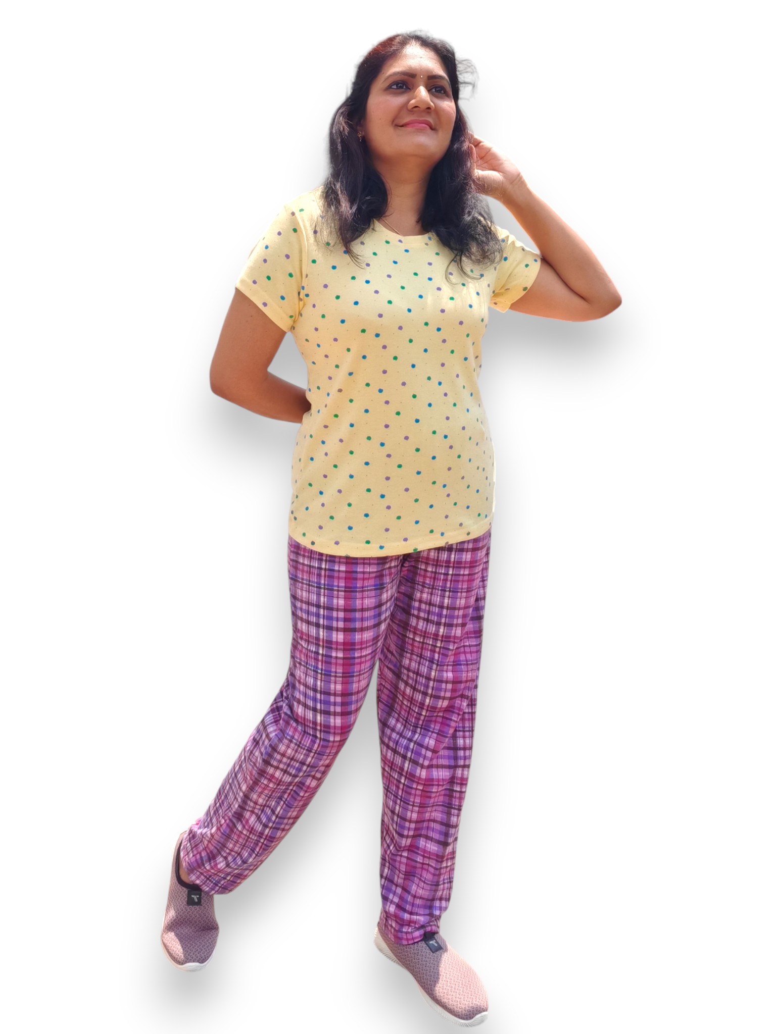 Yellow & Purple Pyjama Set