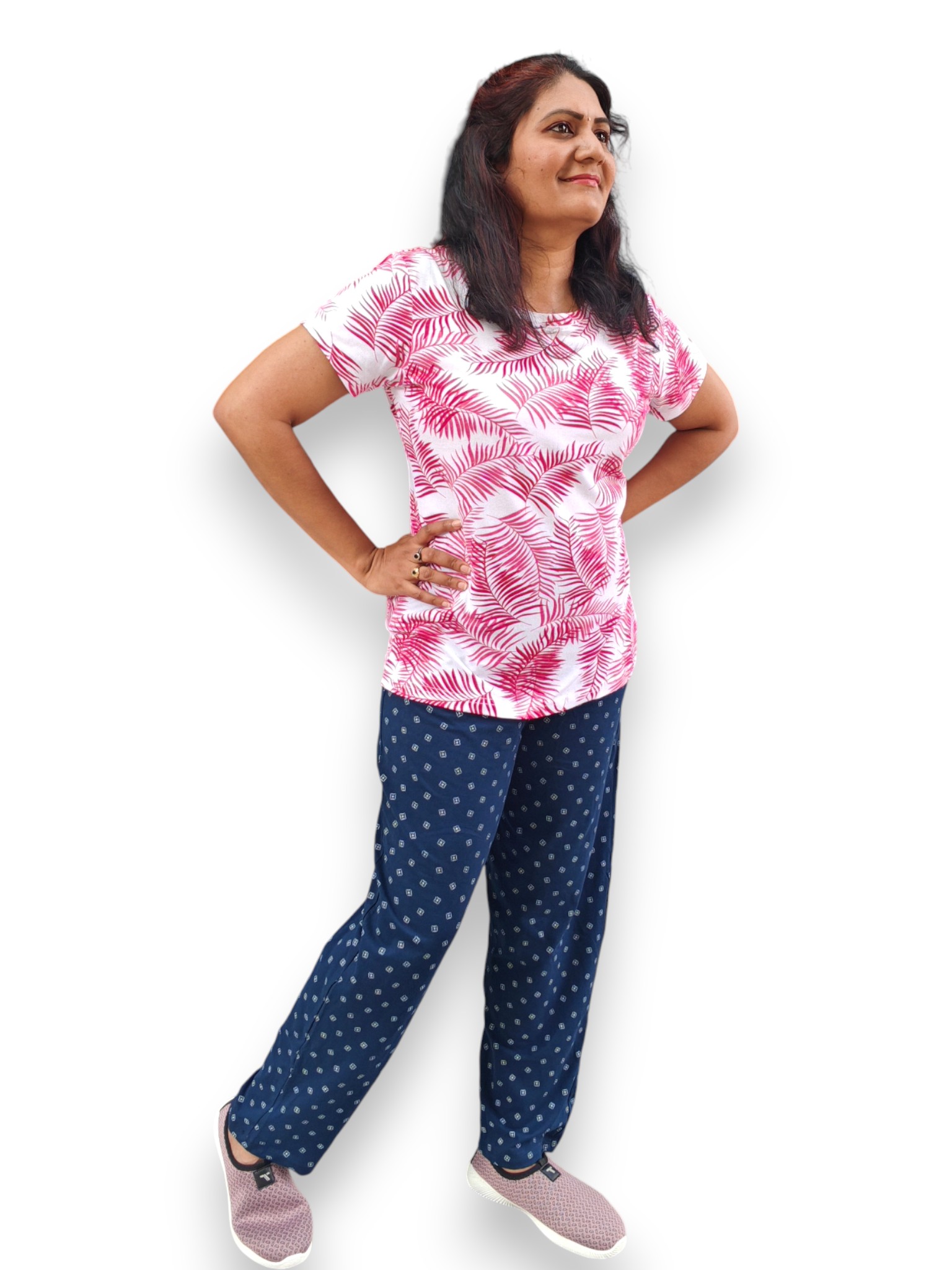 red and blue pyjama set