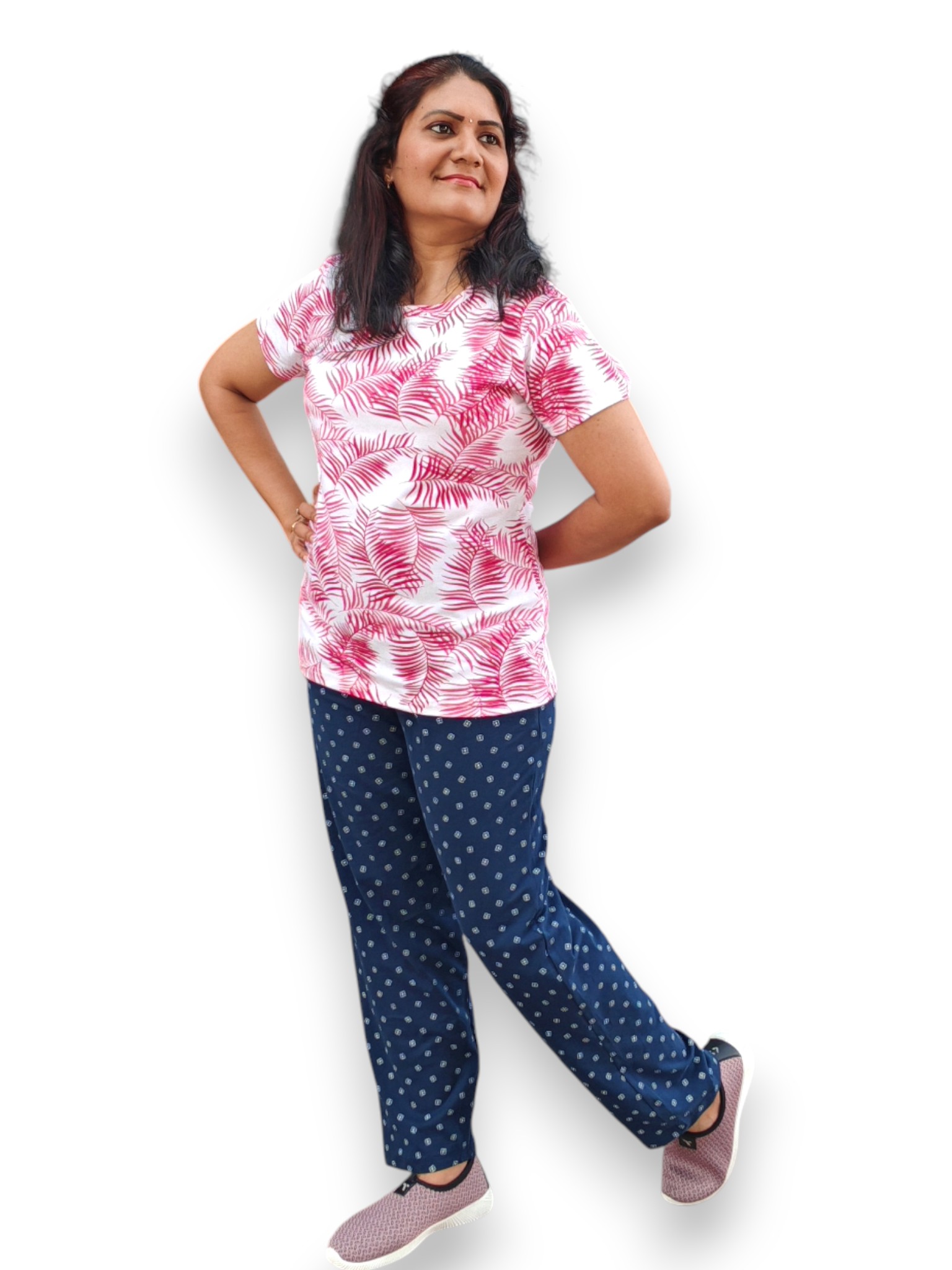 red and blue pyjama set