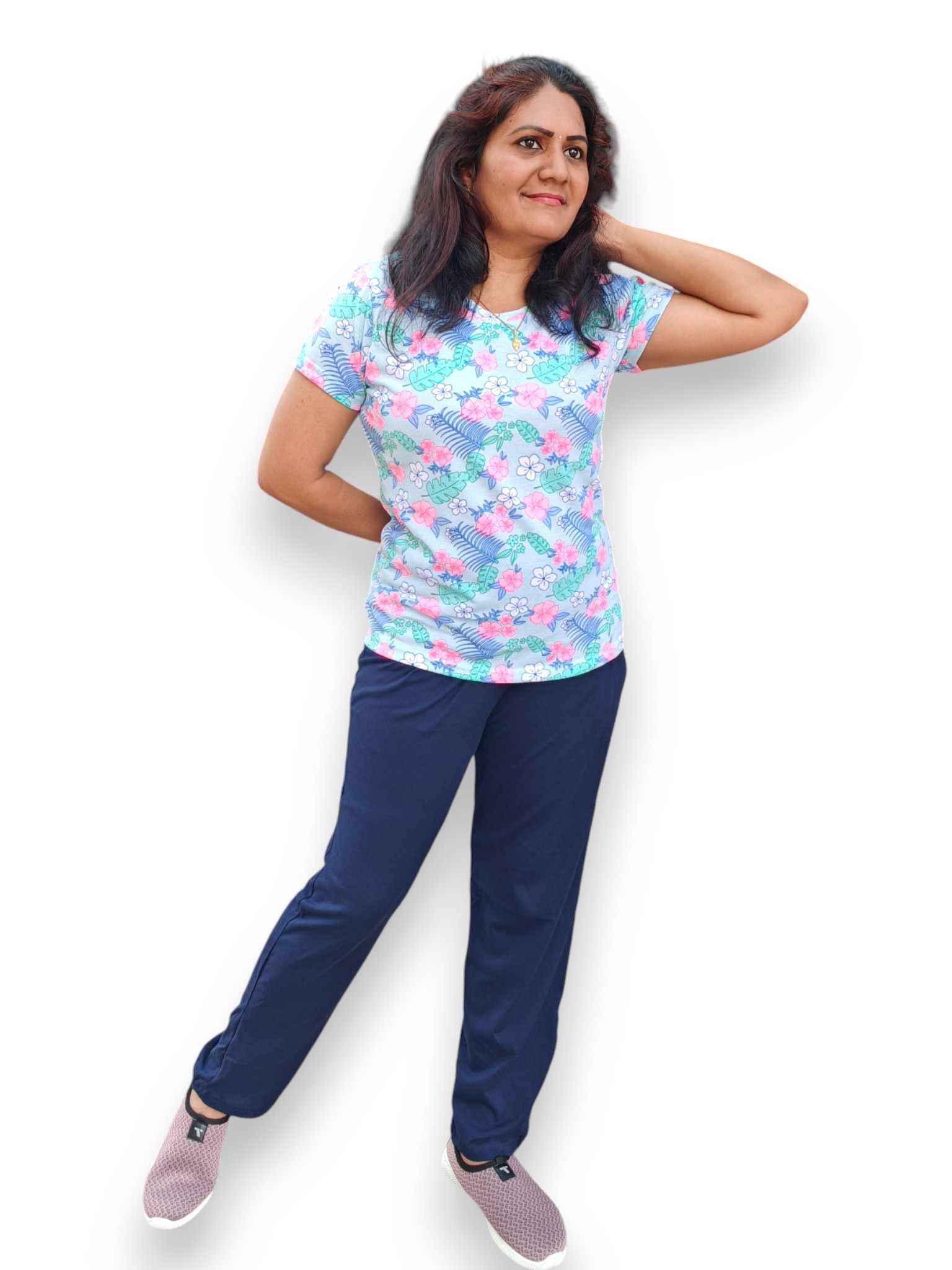 multicolor floral print pyjama