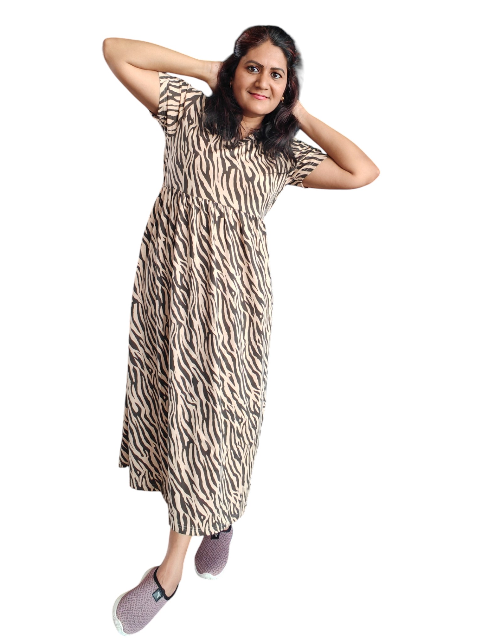 Zebra Print Maxi Nightdress