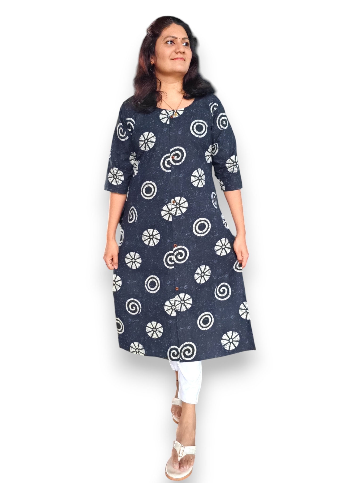 Black Kurta - Cotton - Top Only