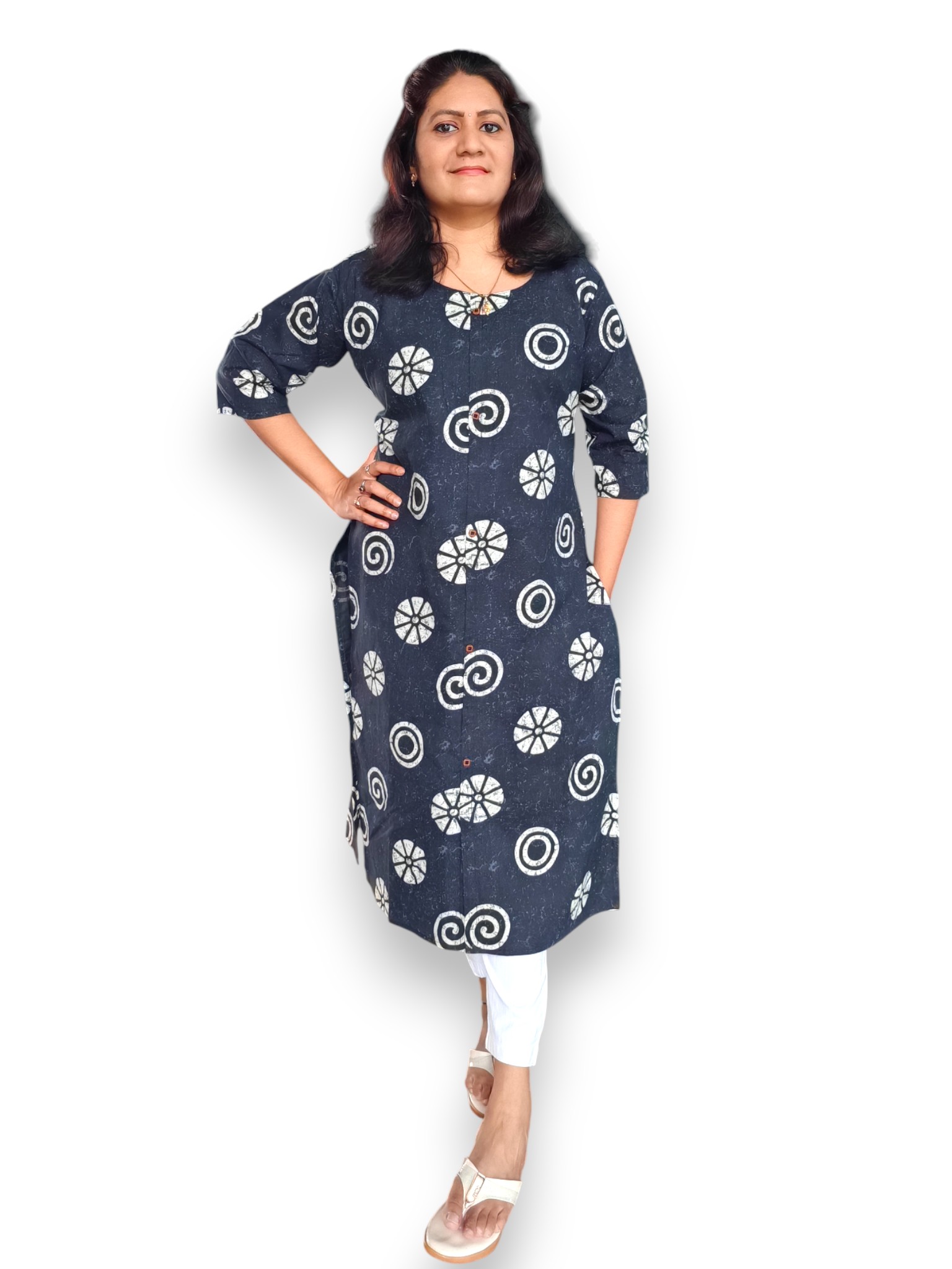 Black Kurta - Cotton - Top Only