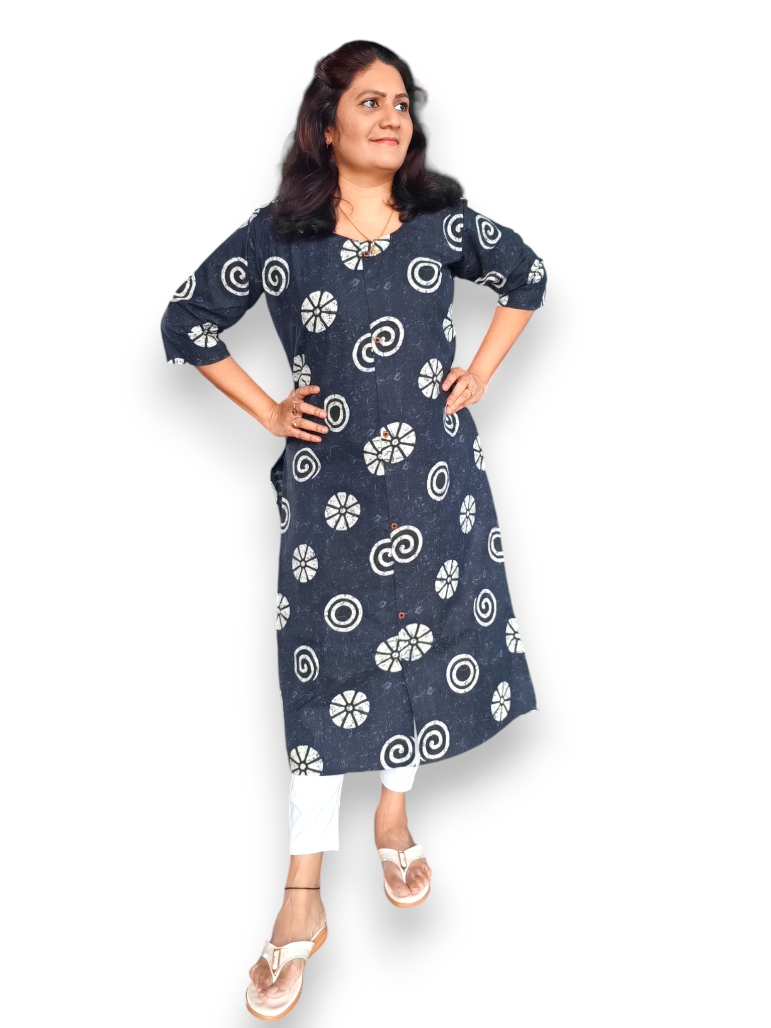 Black Kurta - Cotton - Top Only