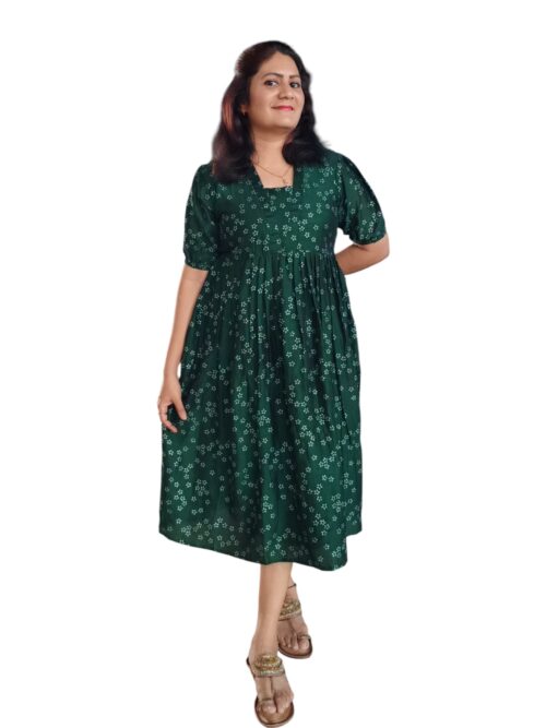 Fit & Flare Dress - Green