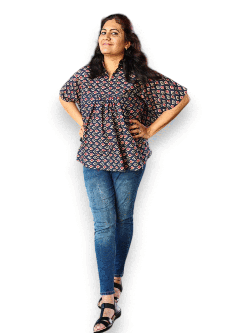 Butterfly Top Navy Blue